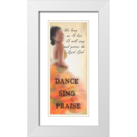 Praise White Modern Wood Framed Art Print with Double Matting by Greene, Taylor