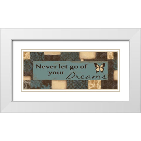Never Let Go White Modern Wood Framed Art Print with Double Matting by Greene, Taylor