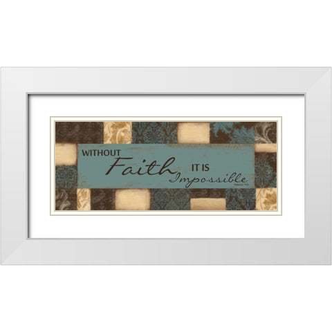 Without Faith White Modern Wood Framed Art Print with Double Matting by Greene, Taylor