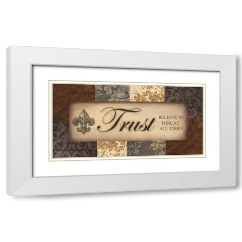 TRUST  NEUTRALS White Modern Wood Framed Art Print with Double Matting by Greene, Taylor