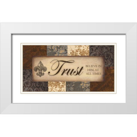 TRUST  NEUTRALS White Modern Wood Framed Art Print with Double Matting by Greene, Taylor