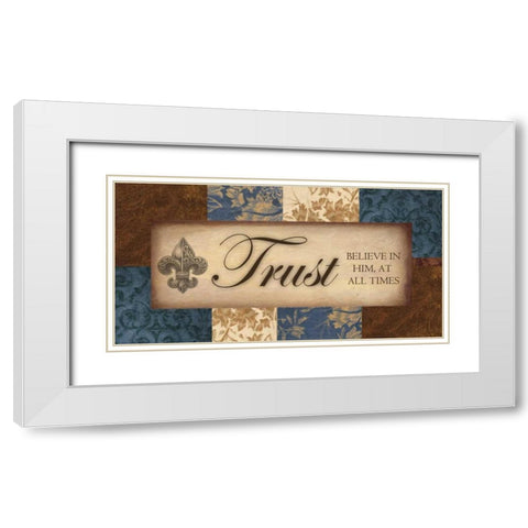 TRUST White Modern Wood Framed Art Print with Double Matting by Greene, Taylor