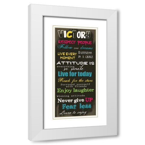 Victory White Modern Wood Framed Art Print with Double Matting by Greene, Taylor