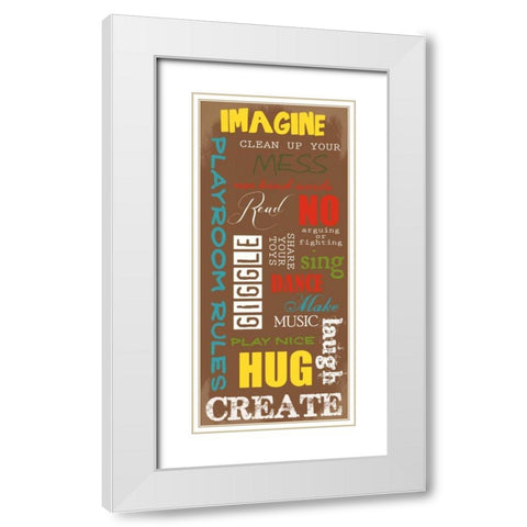 PLAYROOM White Modern Wood Framed Art Print with Double Matting by Greene, Taylor