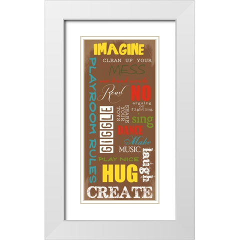PLAYROOM White Modern Wood Framed Art Print with Double Matting by Greene, Taylor