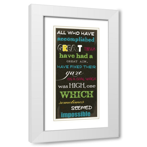 ALL WHO HAVE N White Modern Wood Framed Art Print with Double Matting by Greene, Taylor