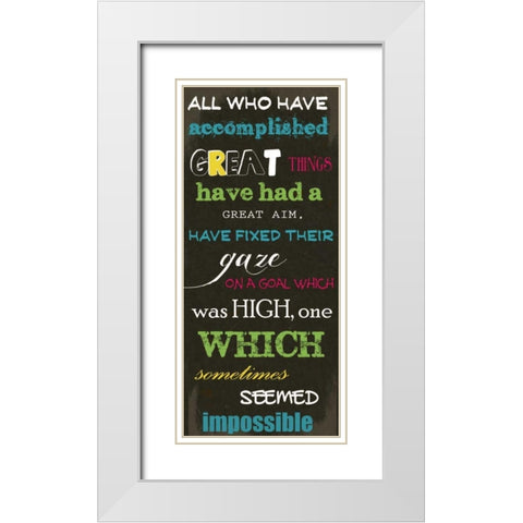 ALL WHO HAVE N White Modern Wood Framed Art Print with Double Matting by Greene, Taylor