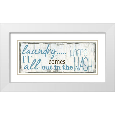 IN THE WASH White Modern Wood Framed Art Print with Double Matting by Greene, Taylor