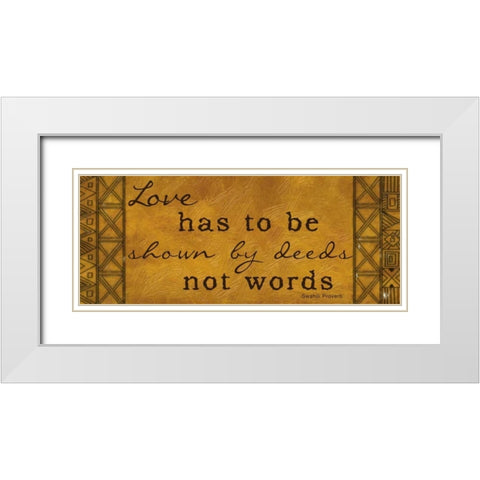 Love Has To Be Shown White Modern Wood Framed Art Print with Double Matting by Greene, Taylor