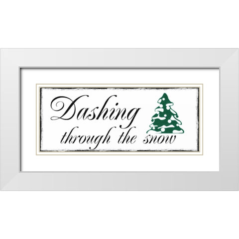DASHING White Modern Wood Framed Art Print with Double Matting by Greene, Taylor