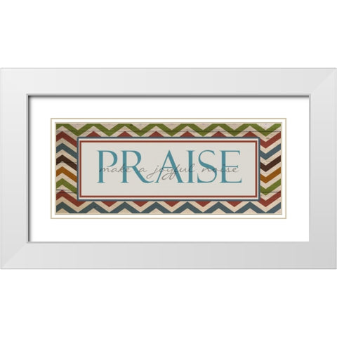 PRAISE White Modern Wood Framed Art Print with Double Matting by Greene, Taylor