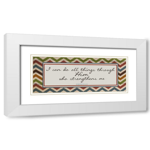 I CAN DO ALL F White Modern Wood Framed Art Print with Double Matting by Greene, Taylor