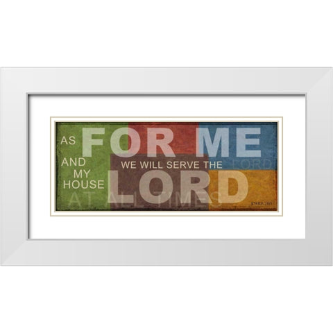 AS FOR ME A1 White Modern Wood Framed Art Print with Double Matting by Greene, Taylor