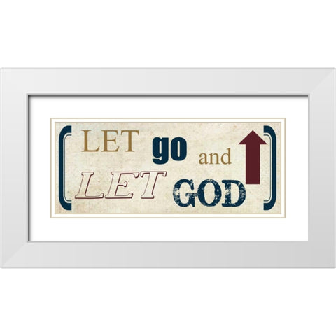 Let Go White Modern Wood Framed Art Print with Double Matting by Greene, Taylor