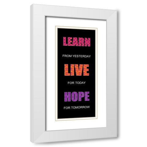 LAUGH 2 White Modern Wood Framed Art Print with Double Matting by Greene, Taylor