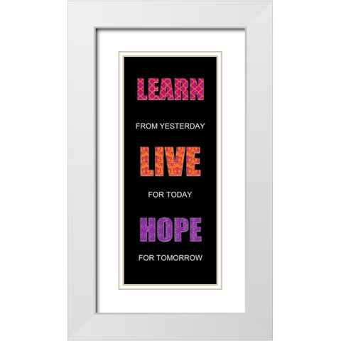 LAUGH 2 White Modern Wood Framed Art Print with Double Matting by Greene, Taylor