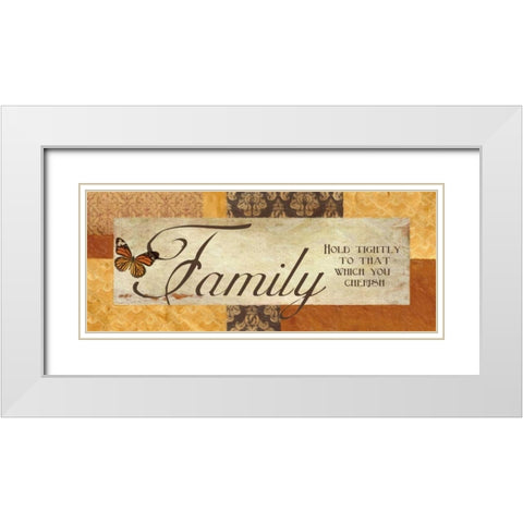 CHERISH FAMILY White Modern Wood Framed Art Print with Double Matting by Greene, Taylor