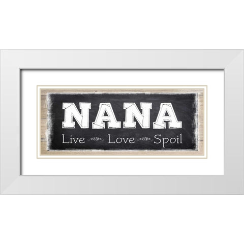 LIVE LOVE SPOIL White Modern Wood Framed Art Print with Double Matting by Greene, Taylor