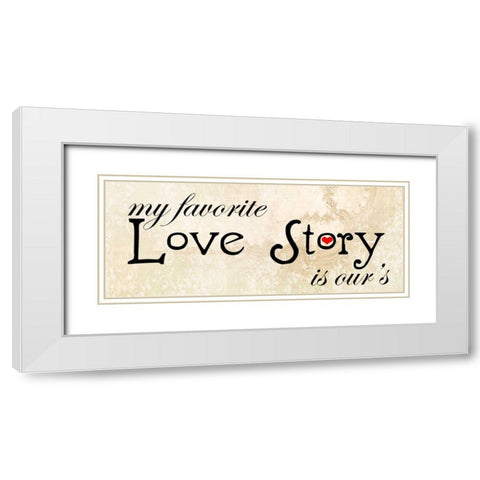 LOVE STORY White Modern Wood Framed Art Print with Double Matting by Greene, Taylor