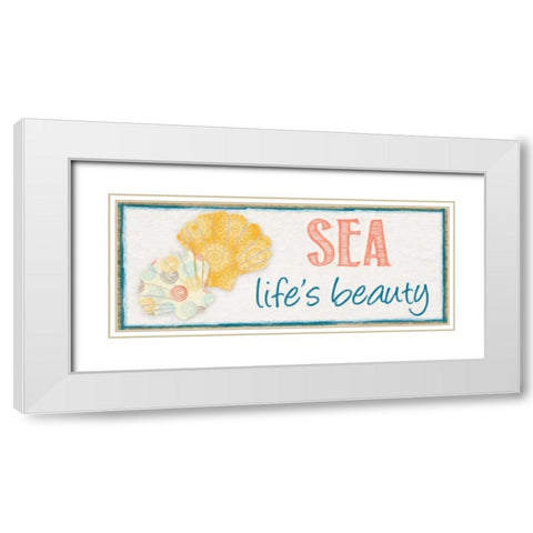 SEA White Modern Wood Framed Art Print with Double Matting by Greene, Taylor
