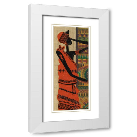 ETHNIC BEAUTY I White Modern Wood Framed Art Print with Double Matting by Greene, Taylor