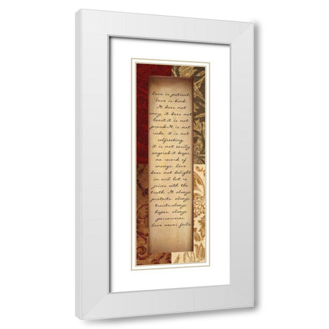 LOVE IS  White Modern Wood Framed Art Print with Double Matting by Greene, Taylor