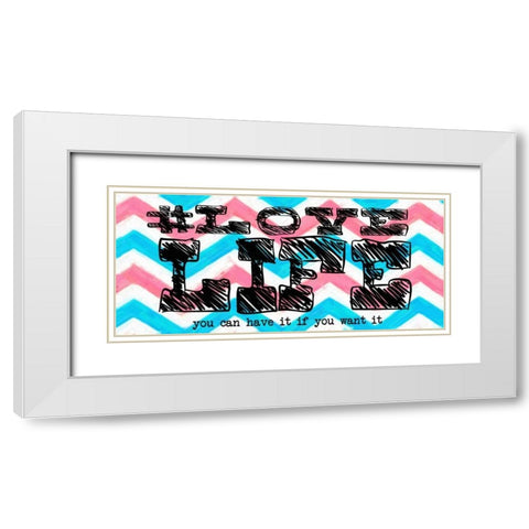 Love life Panel White Modern Wood Framed Art Print with Double Matting by Greene, Taylor