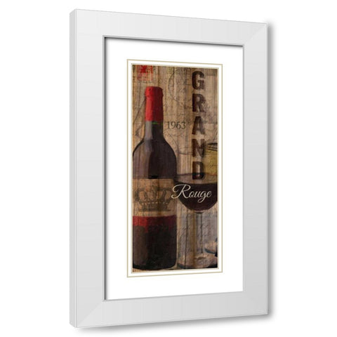 Grand Rouge White Modern Wood Framed Art Print with Double Matting by Greene, Taylor