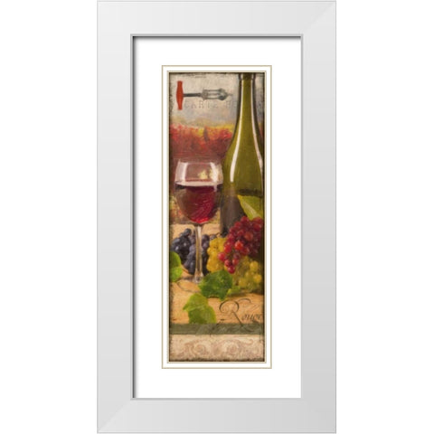 WINE ROUGE VINEYARD White Modern Wood Framed Art Print with Double Matting by Greene, Taylor