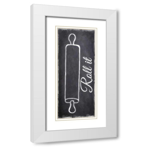 Roll It White Modern Wood Framed Art Print with Double Matting by Greene, Taylor