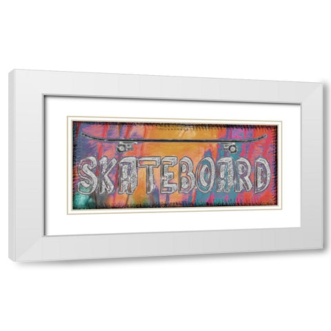 Skateboard White Modern Wood Framed Art Print with Double Matting by Greene, Taylor