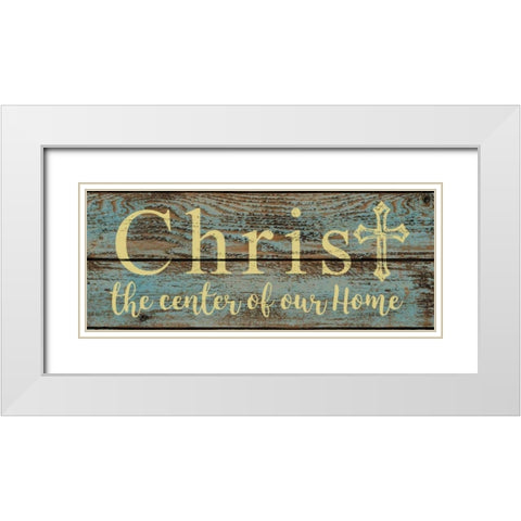 Christ Center White Modern Wood Framed Art Print with Double Matting by Greene, Taylor