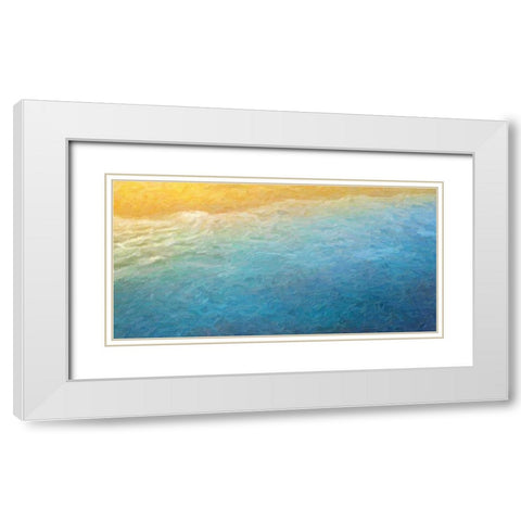 BE MY BEACH White Modern Wood Framed Art Print with Double Matting by Greene, Taylor