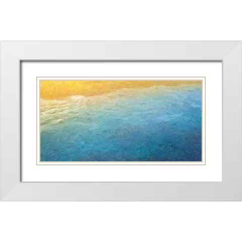 BE MY BEACH White Modern Wood Framed Art Print with Double Matting by Greene, Taylor