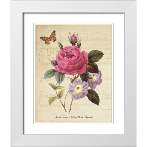 Rose Superb II White Modern Wood Framed Art Print with Double Matting by Greene, Taylor