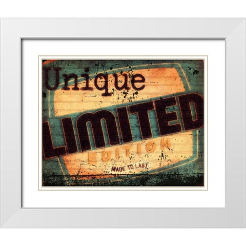 Unique Limied Edition White Modern Wood Framed Art Print with Double Matting by Greene, Taylor