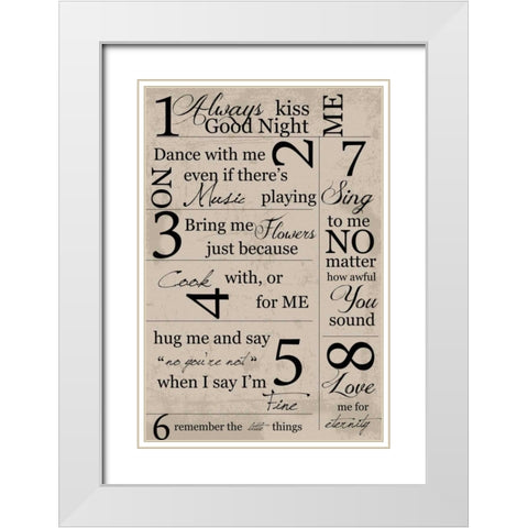 I WILL FALL FOR A MAN WHO White Modern Wood Framed Art Print with Double Matting by Greene, Taylor