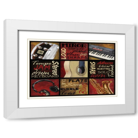 Jam 2 White Modern Wood Framed Art Print with Double Matting by Greene, Taylor