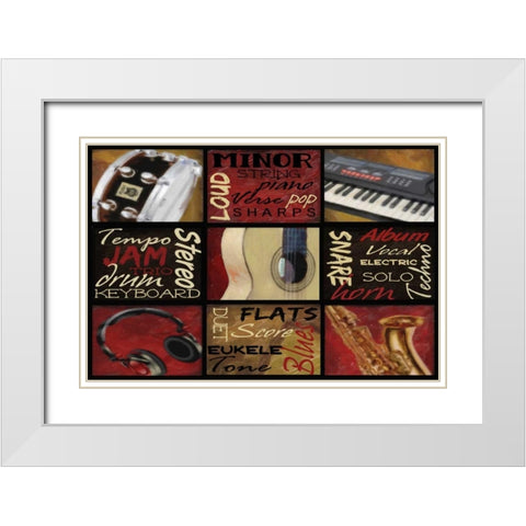 Jam 2 White Modern Wood Framed Art Print with Double Matting by Greene, Taylor