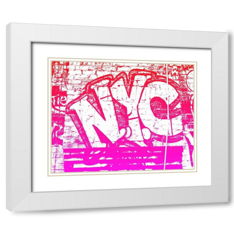 NYC White Modern Wood Framed Art Print with Double Matting by Greene, Taylor