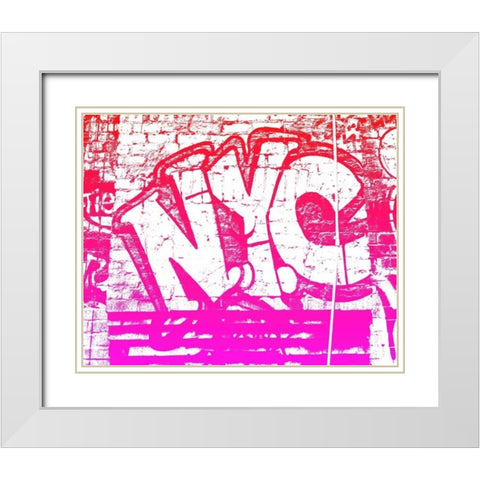 NYC White Modern Wood Framed Art Print with Double Matting by Greene, Taylor