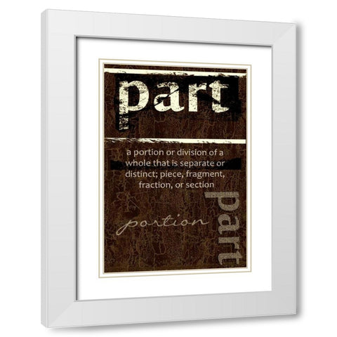 PART White Modern Wood Framed Art Print with Double Matting by Greene, Taylor