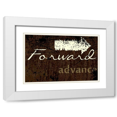 FORWARD White Modern Wood Framed Art Print with Double Matting by Greene, Taylor