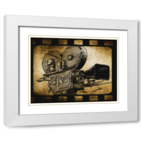 CAMERA White Modern Wood Framed Art Print with Double Matting by Greene, Taylor