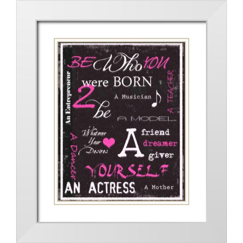 Be You revised White Modern Wood Framed Art Print with Double Matting by Greene, Taylor