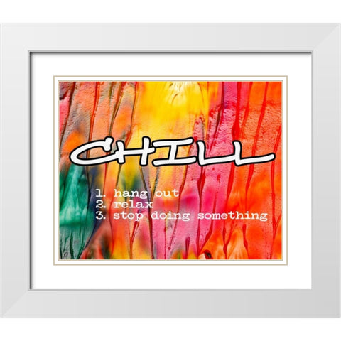 CHILL White Modern Wood Framed Art Print with Double Matting by Greene, Taylor