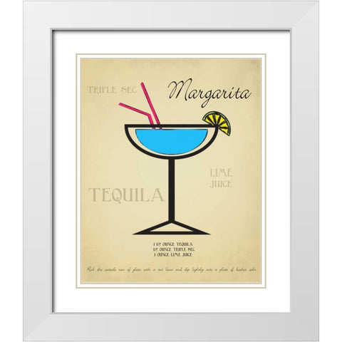Margarita White Modern Wood Framed Art Print with Double Matting by Greene, Taylor