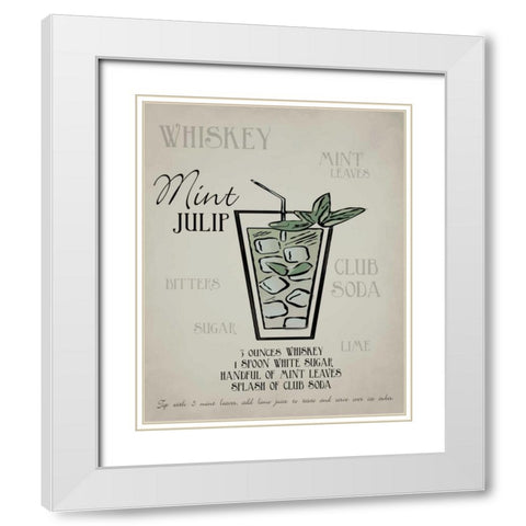 Mint Julip Single layered White Modern Wood Framed Art Print with Double Matting by Greene, Taylor