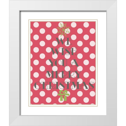 WE WISH TREE White Modern Wood Framed Art Print with Double Matting by Greene, Taylor
