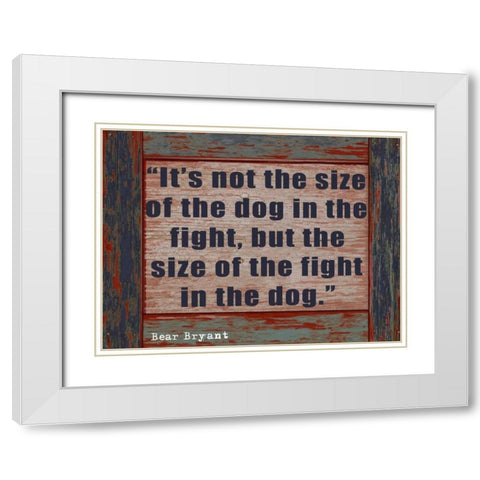 SIZE OF THE DOG rev1 White Modern Wood Framed Art Print with Double Matting by Greene, Taylor